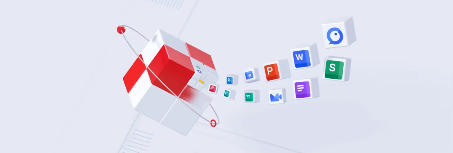 WPS 应用图标集合创意立方体视觉图